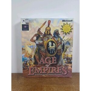 NEW Age of Empires 1998 Big Box Windows 95 98 NT4.0 Vintage PC Game 1.0 SEALED